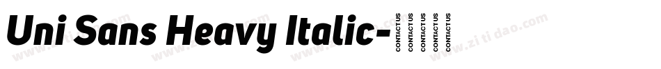 Uni Sans Heavy Italic字体转换
